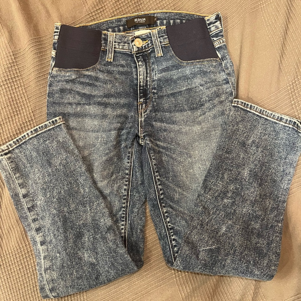 Hudson Nico Straight leg maternity jeans. Size 27.